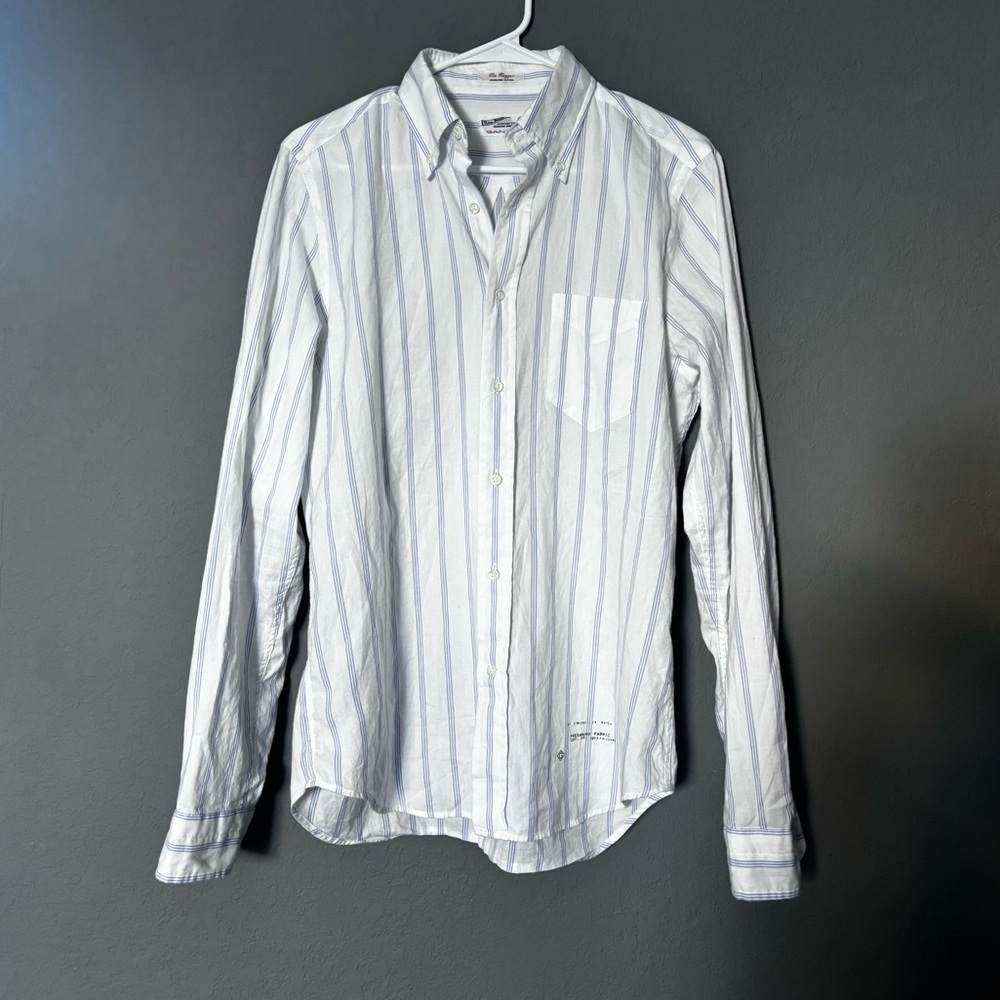 Classic White Striped Men's Shirt